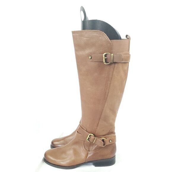 Naturalizer Brown leather low heel Boots w buckle top&ankle sz 6M inside zipper - Picture 8 of 15